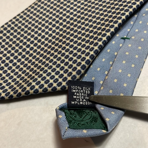 Tommy Hilfiger Silk Necktie 60” Blue/Off-White Men’s - Picture 4 of 9